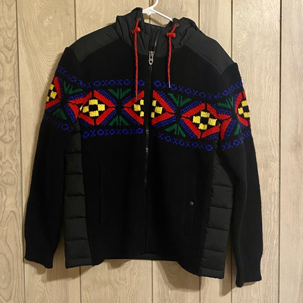 NWT Polo Ralph Lauren Hybrid Hooded Sweater in Holiday Multicolor - Picture 6 of 14